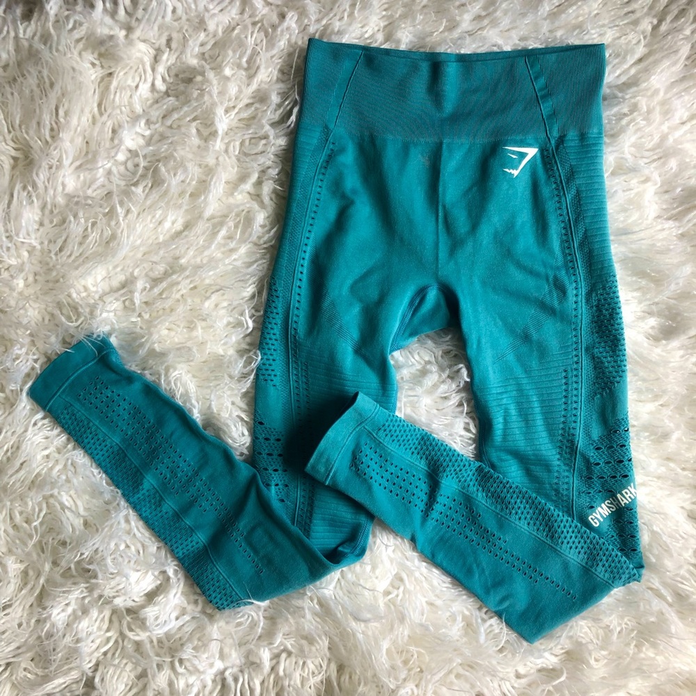 Gymshark Flawless Knit Teal Legging